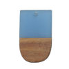 Picture of Natural Wood Effect Resin Pendants Ice Lolly Blue 3.2cm x 2cm, 2 PCs