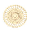Immagine di Ottone Filigree Stamping Connettore Tondo Oro Placcato 20mm Dia., 10 Pz