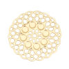Picture of Iron Based Alloy Filigree Stamping Connectors Flower Gold Plated 23mm x 23mm, 10 PCs