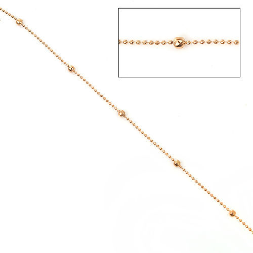 Image de Chaîne Maille Bille en Alliage de Fer Doré 1.2mm, 5 M