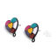 Ohrstöpsel Ohrstecker aus Zinkbasis Legierung Befunde Herz Multicolor W / Loop