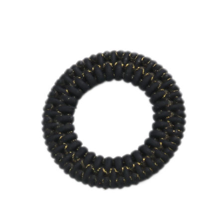 Resin Connectors Circle Ring Black Woven 29mm Dia., 10 PCs