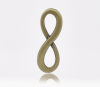 Imagen de Conectores Aleación del Metal Del Zinc de Símbolo Infinito Tono Bronce 23mm x 8mm, 30 Unidades