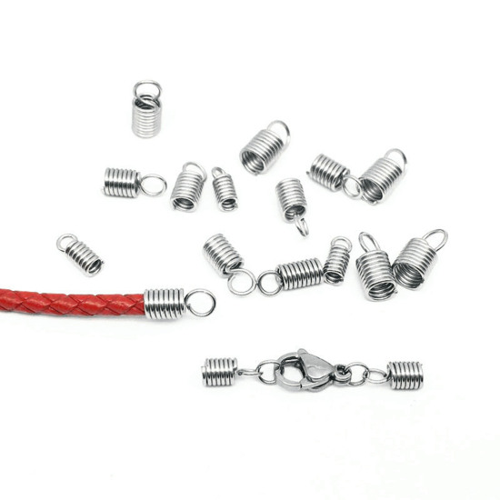 Image de Embouts pour Cordons en  Acier Inoydable Ressorts      