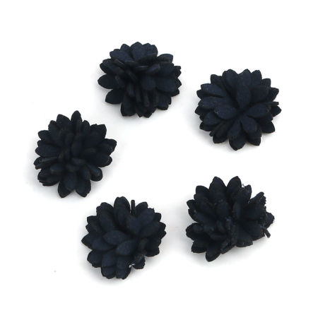 Stoffa Fai Da Te Nero Fiore 22mm x 22mm, 20 Pz