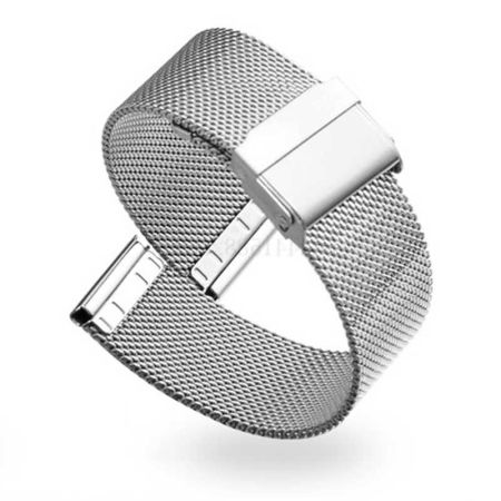 304 Stainless Steel Watch Bands For Watch Face Silver Tone 12mm wide, 17cm(6 6/8") - 16cm(6 2/8") long, 1 Piece