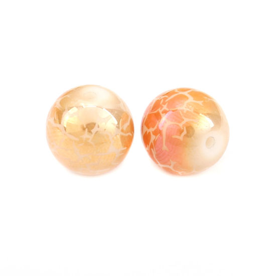 Image de Perles en Rond  Motifs Fissurés     