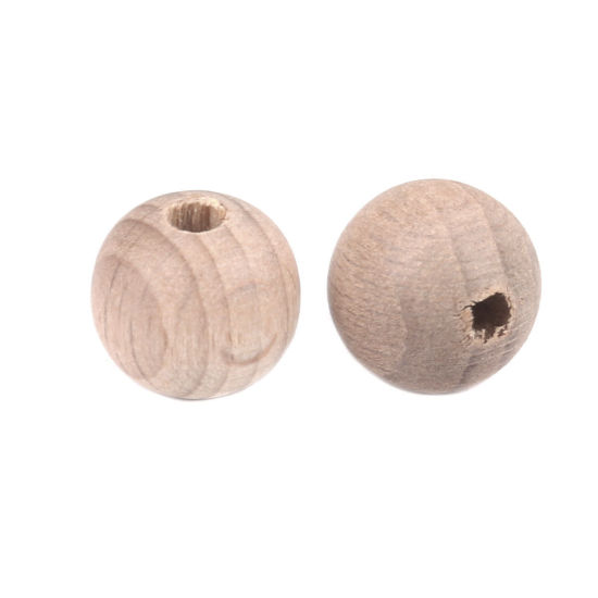 Image de Perles en Fagus Rond Couleur Naturelle  