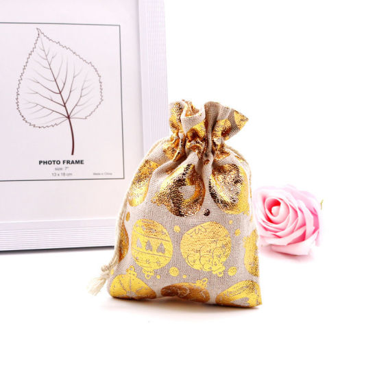 Image de Sachet avec Cordon de Serrage Halloween en Coton & Lin Halloween Ciille     