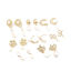 Pearl Ear Post Stud Earrings Gold Filled White 1 Pair