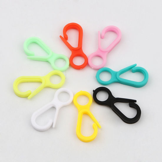 Image de Plastic Lobster Clasp Findings 33mm x 15mm, 100 PCs