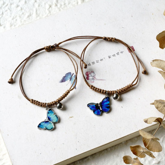 Ceramic Insect Braided Bracelets Blue Butterfly Animal Pentagram Star の画像