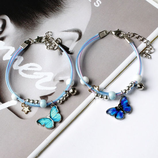 Ceramic Insect Braided Bracelets Blue Butterfly Animal Pentagram Star の画像