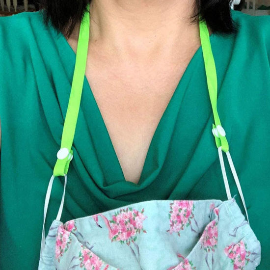Image de Chaînes Lanière de Cou Collier Sangle pour Masque et Lunettes en Coton Réglable  