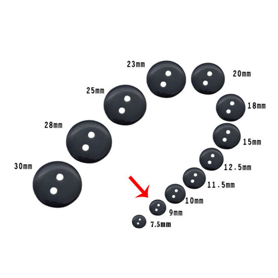 Image de Resin Sewing Buttons Scrapbooking 2 Holes Round 9mm Dia, 100 PCs