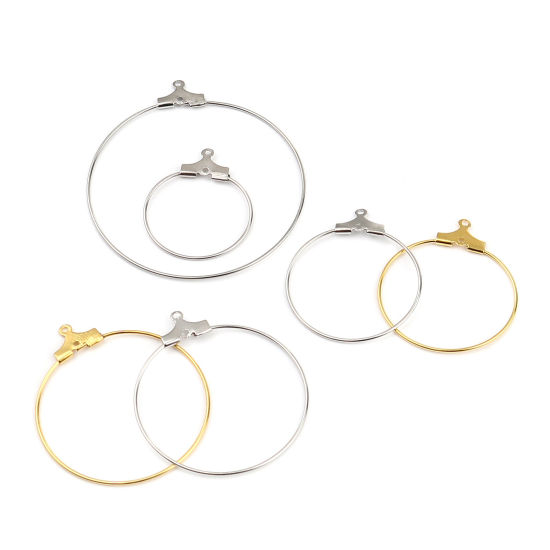 Image de Boucles d'Oreilles Créole Anneau en Alliage de Fer Annulaire  