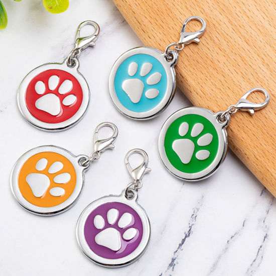 Immagine di Zinc Based Alloy Pet Memorial Silver Tone 2 PCs