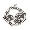 Image de Breloques en Alliage de Zinc Rond Champignon  