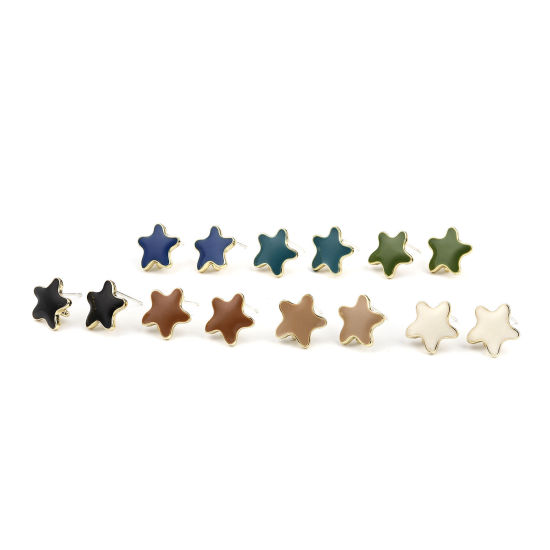 Image de Boucles d'Oreilles Puces en Alliage de Zinc avec Boucle