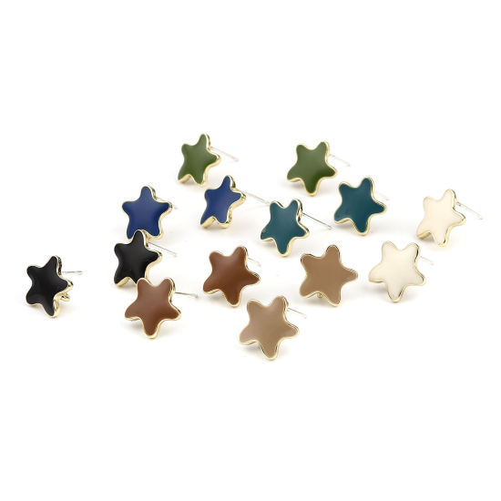 Image de Boucles d'Oreilles Puces en Alliage de Zinc avec Boucle