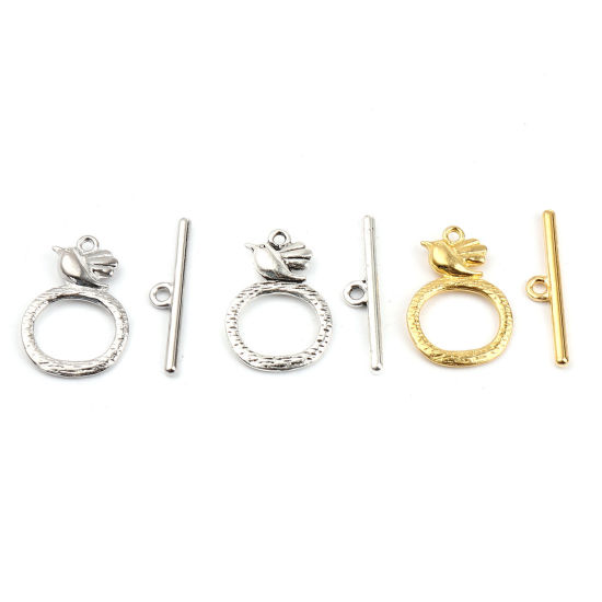 Image de Fermoir Toggle en Alliage de Zinc 29mm x 6mm, 20 Kits