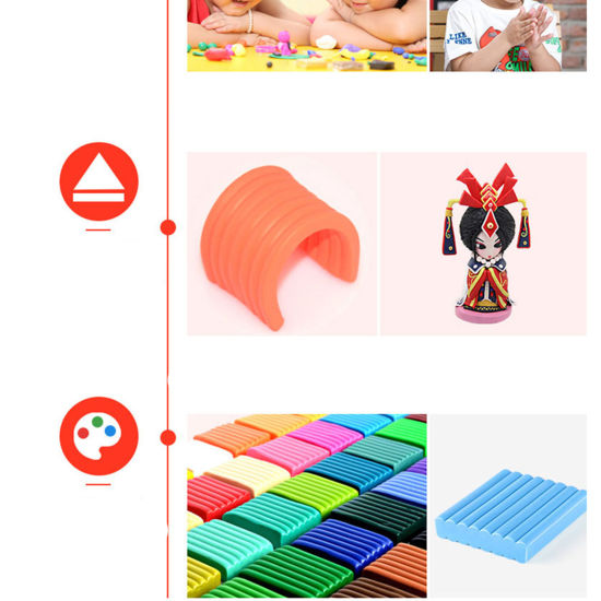 Image de Resin & Plastic DIY Plasticine Handicrafts Material Set Mixed Color