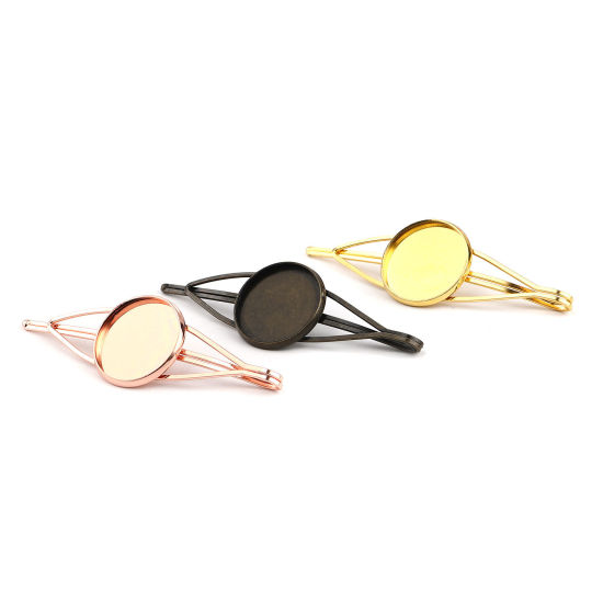 Image de Pinces à Cheveux en Alliage de Fer Multicolore Cabochon Rapportable 5 Pcs