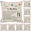 Picture of Envelope Peachskin Pillow Case Throw Pillowcase Pillow Cover Anniversary Gift