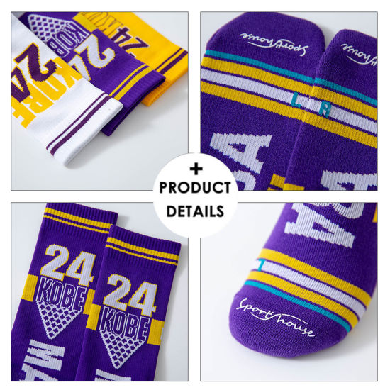 Image de Chaussettes de sport multifonction anti-dérapantes respirantes pour homme Nombre Taille M （39-43）, 1 paire