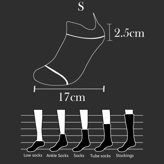 Image de Chaussettes de sport multifonctions antidérapantes respirantes pour femmes rayées taille S （35-39）, 1 paire