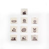 Immagine di Stoffa Tag Etichetta Rettangolo Beige 40mm x 20mm , 100 Pz