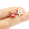 Imagen de Zamak Galaxia Colgantes Charms Estrella Chapado en Oro Mal de ojo Esmalte 14mm x 11mm, 10 Unidades