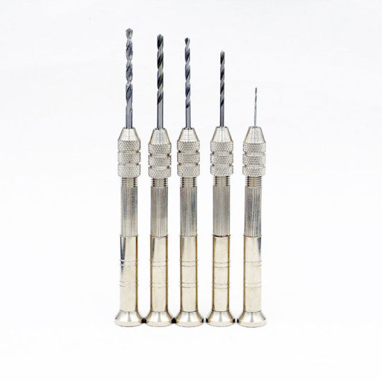 Image de Foret hélicoïdal à main en Acier Argent Mat 2 Pcs