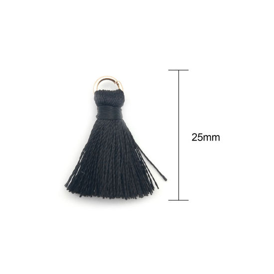 Immagine di Lega di Zinco & Poliestere Nappine Charms Nappine 25mm, 10 Pz