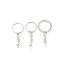 Iron Based Alloy Keychain & Keyring Silver Tone Circle Ring 20 PCs