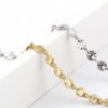 Picture of 1 Piece Vacuum Plating Stainless Steel Anklet Round Carved Pattern 23cm(9") long