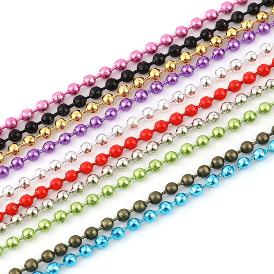 Image de Chaîne Maille Bille en Alliage de Fer 2mm, 70cm long, 5 Pièces