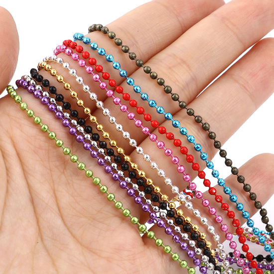 Image de Chaîne Maille Bille en Alliage de Fer 2mm, 70cm long, 5 Pièces