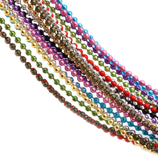 Image de Chaîne Maille Bille en Alliage de Fer 2mm, 70cm long, 5 Pièces