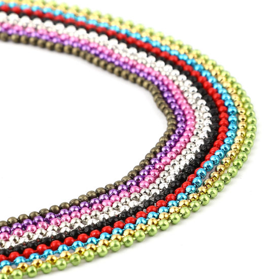 Image de Chaîne Maille Bille en Alliage de Fer 2mm, 70cm long, 5 Pièces