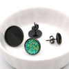 Picture of Stainless Steel Ear Post Stud Earrings Cabochon Settings 10 PCs