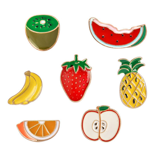 Image de Broche Epingle Fruits Émail 20mm x 12mm, 1 Pièce