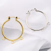 Image de Boucles d'Oreilles Créole Anneaux en Alliage de Zinc Annulaire avec Boucle 2 Pcs