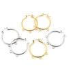Image de Boucles d'Oreilles Créole Anneaux en Alliage de Zinc Annulaire avec Boucle 2 Pcs