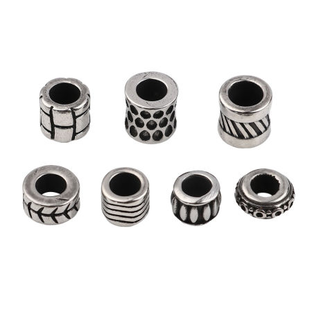 Stainless Steel Beads Round Circle