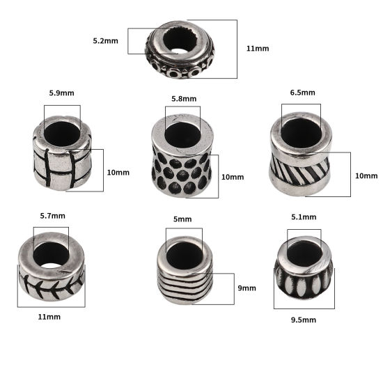 Image de Perles en Acier Inoxydable Rond Cercles 1 Pièce