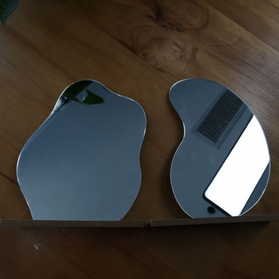 Image de Base en bois et miroir de maquillage de bureau en acrylique
