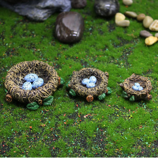 Image de Décoration miniature de micro paysage d'oiseau de simulation de résine