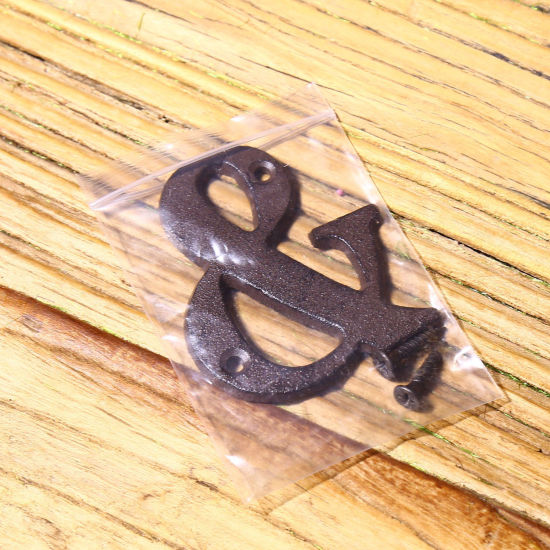 Image de Numéro de lettre en fer forgé créatif bricolage plaque de porte accessoires de maison
