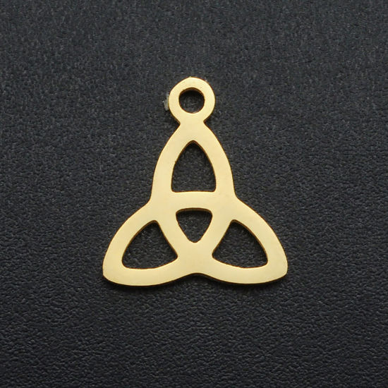 Immagine di Acciaio Inossidabile Religione Charms Nodo Celtico 1 Pz
